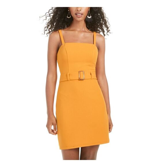 B DARLIN Dresses & Skirts - B DARLIN Womens Sheath Short Dress Gold Spaghetti Strap Evening Juniors 3\4